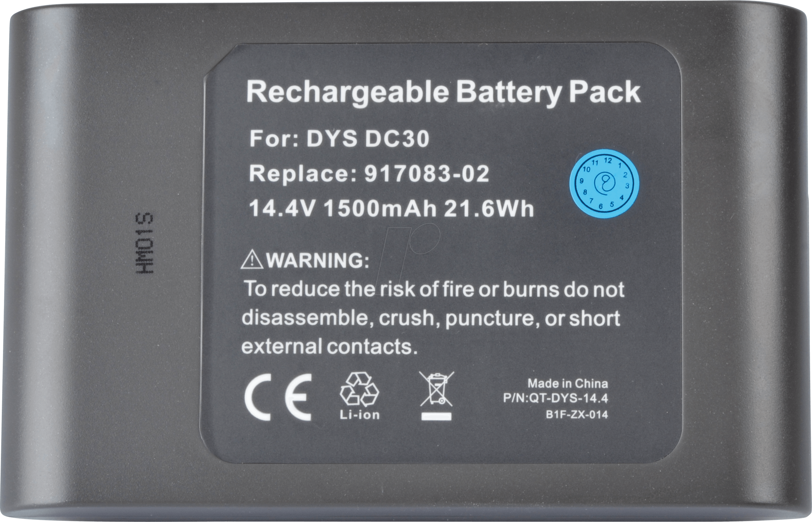 Thumbnail - AKKU DYS 5 - Ersatzakku, DYSON DC30, Li-Ion, 1500 mAh