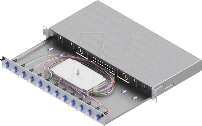 Thumbnail - LSB1B225 - 19'' LWL Spleißbox, 1HE, 12 Ports, 12x LC-Duplex, OS2