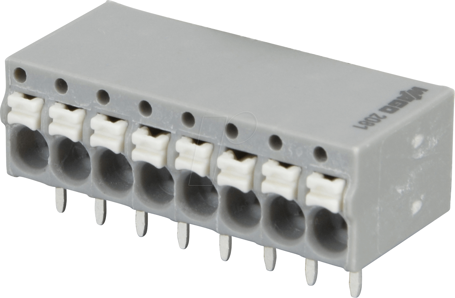 WAGO 2081-1208 - Leiterplattenklemme 8-polig, 1,5mm² , grau