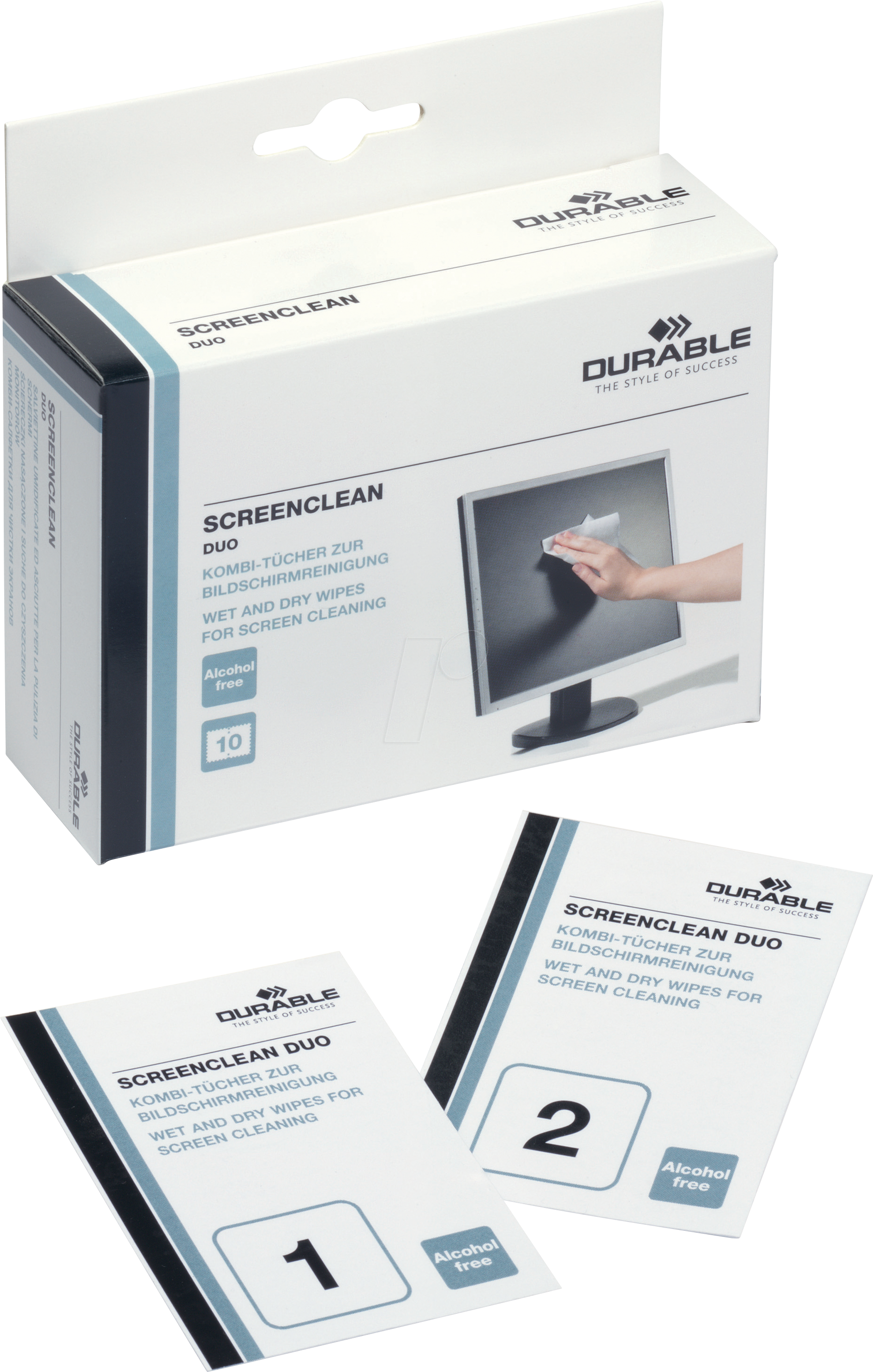 Thumbnail - DURABLE 572102 - Reinigungs-Set für Bildschirme