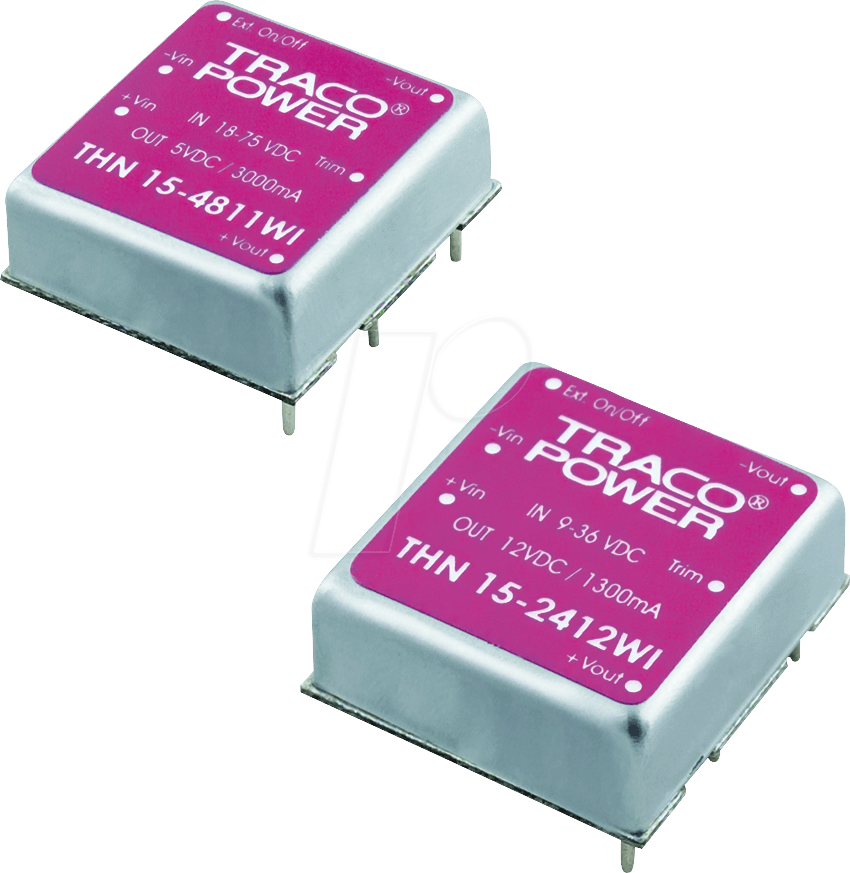 THN 15-4810WI - DC/DC-Wandler THN 15WI, 15 W, 3,3 V, 4000 mA, Metallgehäuse