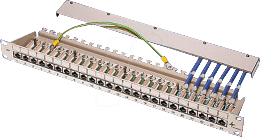 TG J02022A0050 - Patchpanel, 19'', 16-Port, Cat. 6a, 1 HE