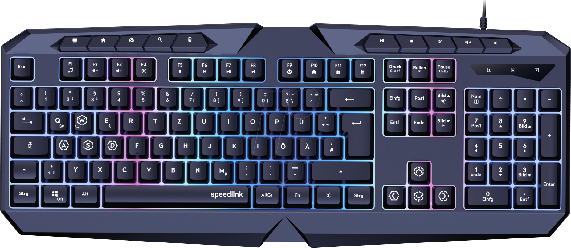 SL-670004-BK - Gaming-Tastatur, USB, RGB