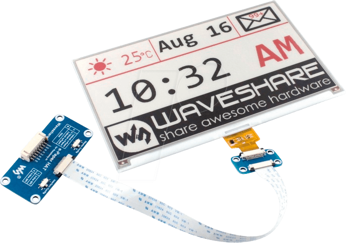 DEBO EPA 7.5 RD - Entwicklerboards - Display HD ePaper, 7,5'', schwarz/weiß/rot