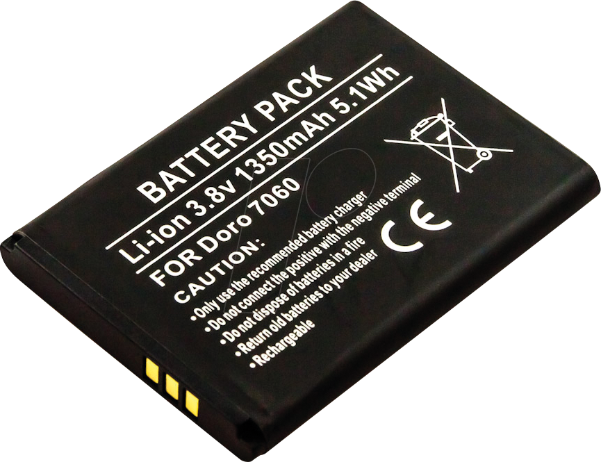 AKKU 13444 - Ersatzakku für Doro 7050, Li-Ion, 1350 mAh