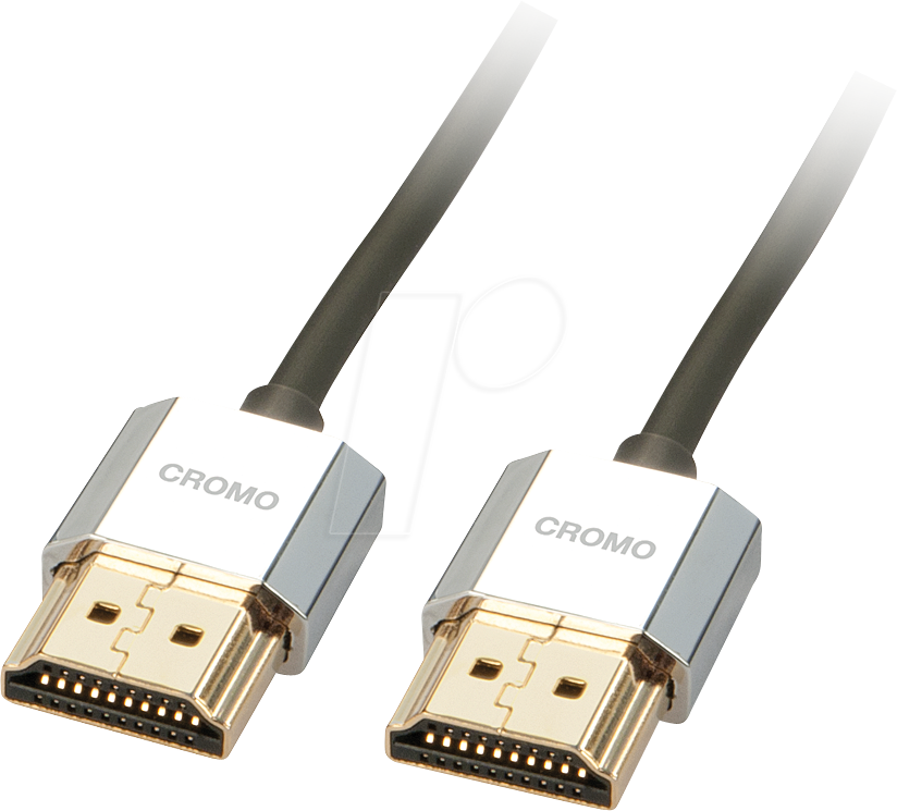 Thumbnail - LINDY 41670 - HDMI Kabel - Chromo Line, Slim, 4K60Hz, 0,5 m