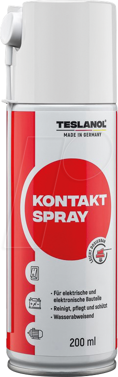 TESLANOL 26025 - Kontaktspray Dose mit 200 ml und Sprühröhrchen