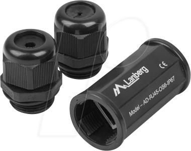 LBG ADRJ456IP67 - RJ45-Inlinekupplung, Buchse, IP67