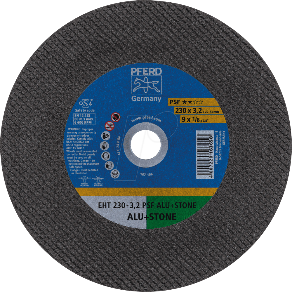 Thumbnail - PFERD 69198295 - Trennscheibe EHT 230x3,2x22,23 mm gerade Universallinie