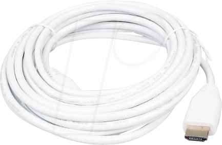 RPI HDMI-HDMI 4 - Raspberry Pi - Kabel, HDMI auf HDMI, 5m, weiß