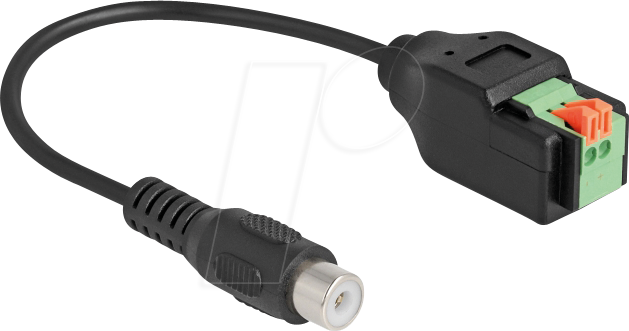 DELOCK 66327 - Kabel Cinch Buchse/Terminalblock Adapter mit Drucktaster 15 cm