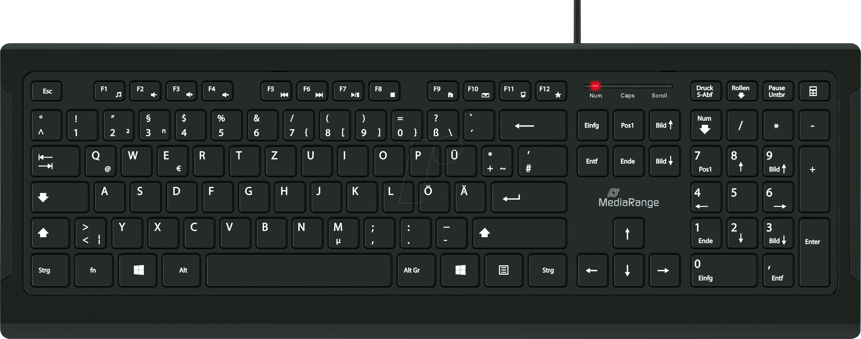 MR OS101 - Tastatur, USB, schwarz, flach