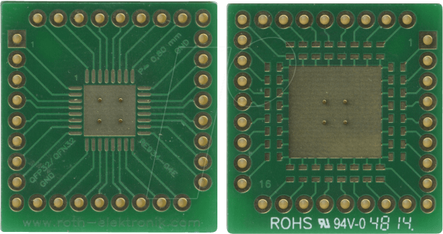 RE 934-04E - Multiadapter QFP32 & QFN32 P=0,80 mm RM 2,54 mm