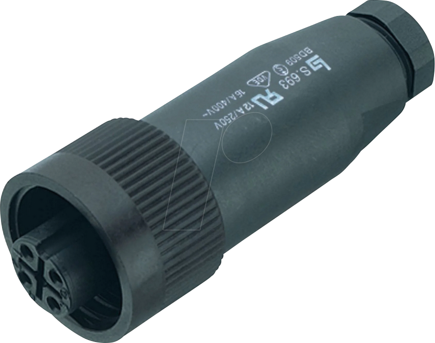 B 99 4222 00 04 - Kabeldose RD24, Serie 693, 3 + PE, IP67, UL, ESTI+, VDE, PG 9