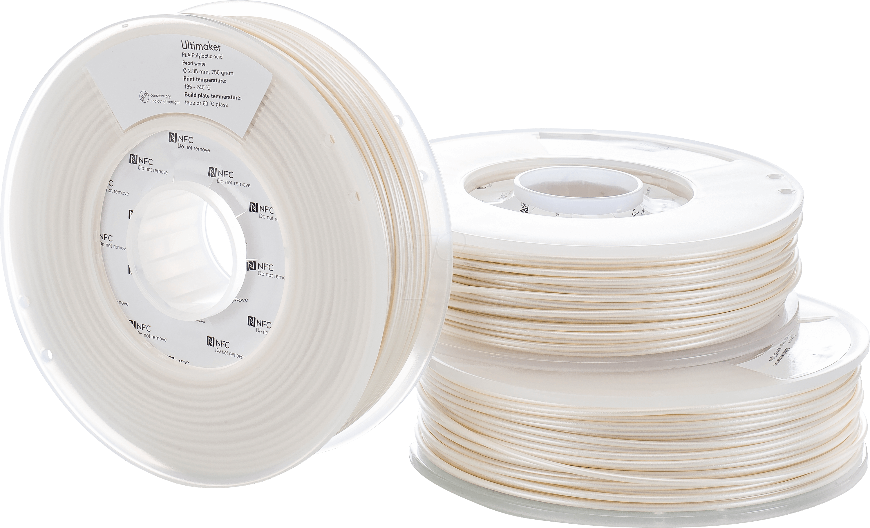 ULTIMAKER 74647 - Filament, PLA, M0751 perlweiß, 750 g