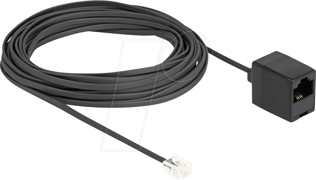 DELOCK 88096 - Telefonkabel, RJ11 Stecker / RJ45 Buchse, schwarz, 10 m