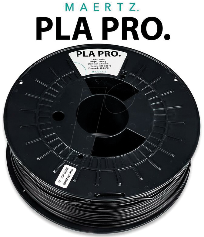 PMMA-1009-007 - Filament, PLA Pro Schwarz 2,85 mm, 1 kg