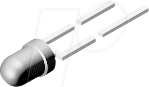 VIS VLHW4400-QPM - LED, 3 mm, bedrahtet, weiß, 1125 mcd, 30°