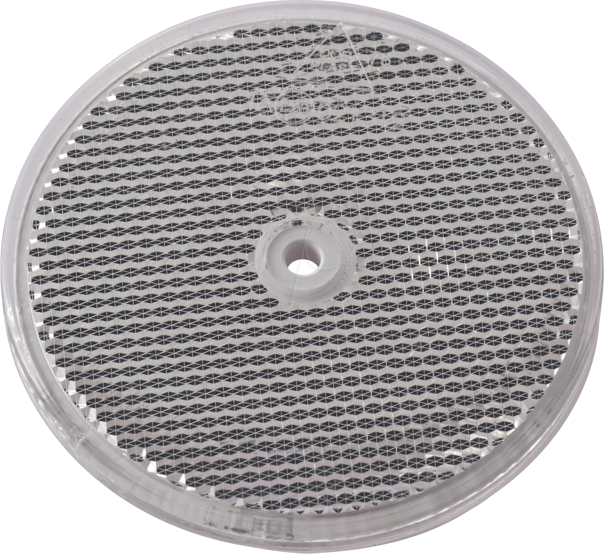 ANHGR 7601 - Anhänger - Reflektor, rund, mit Bohrung, weiß