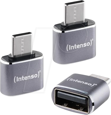 INTENSO 7600113 - Adapter USB A480C A Buchse > C Stecker, 3er Set