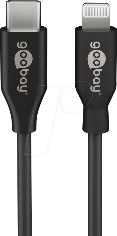 GOOBAY 39428 - Sync- & Ladekabel, USB-C > Lightning, 0,5 m, schwarz