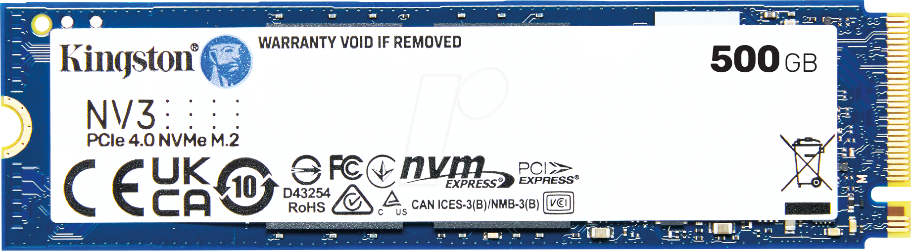 Thumbnail - SNV3S/500G - Kingston NV3 NVMe™ SSD, 500 GB, M.2 PCIe