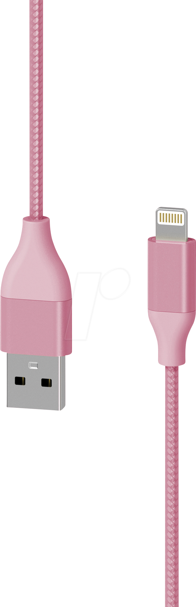 XLAYER 217079 - Sync- & Ladekabel, USB-A -> Lightning, 1,5 m, rosa