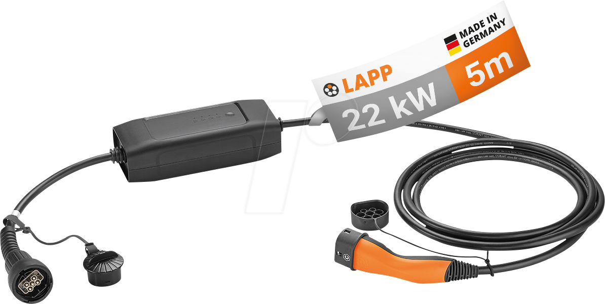 LAPP 64693 - Typ 2 Ladestation 22 kW, 3-ph, 32 A mit ohne Adapter-Stecker-Kab