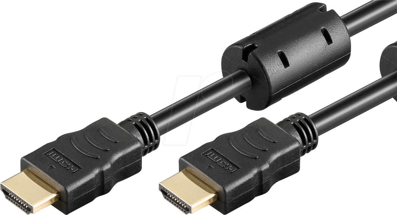 GOOBAY 61299 - HDMI Kabel Stecker/Stecker, Ferrite, 4K 60 Hz 1 m