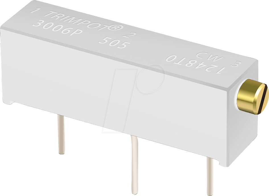 BOU 3006P-7-501 - Spindeltrimmer, 15 Gänge, 500 Ohm, linear