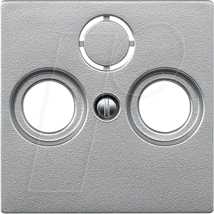 EL SM 297560 - System M, Zentralplatte, Antennendose, aluminium, edelmatt
