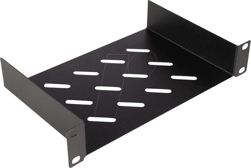 ROLINE 26210029 - 10'' Fachboden, 1 HE Tiefe 150mm, schwarz