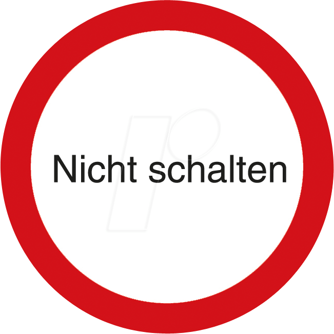 W 74119-2 - Verbotsschilder: Nicht schalten, 50 mm