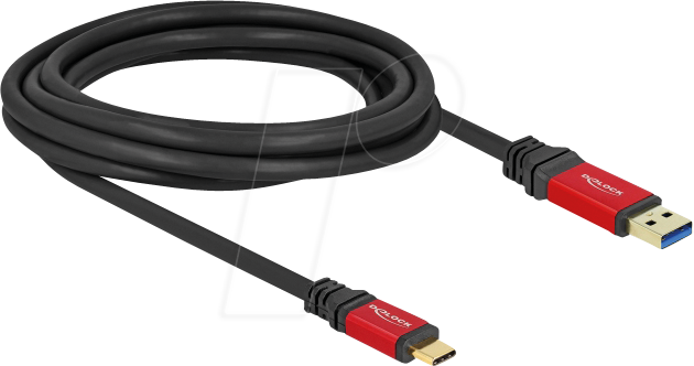 DELOCK 80619 - USB 10 Gb/s Kabel, A Stecker auf C Stecker, 3 m