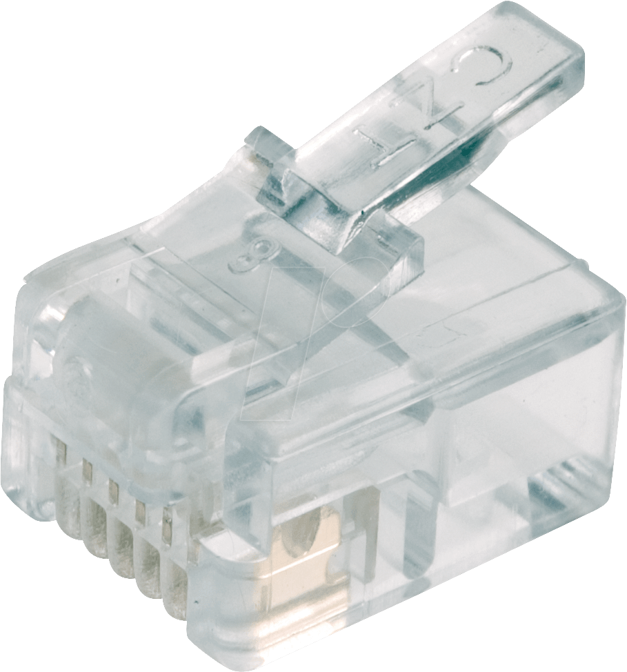 Thumbnail - MP 6-6R - Modular Stecker RJ12 für Rundkabel, 6/6