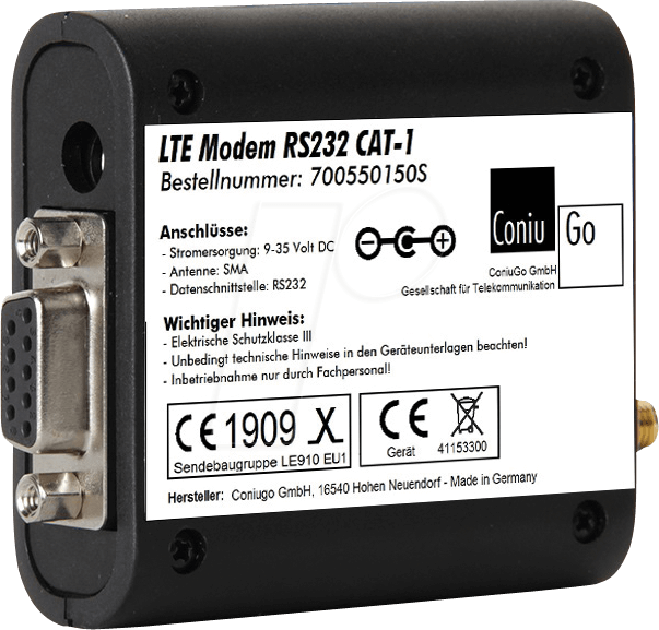 CONIU 700550150S - LTE Modem RS232 CAT 1