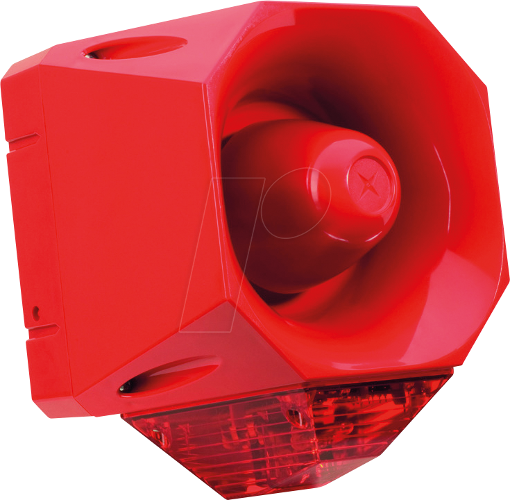 ASSB24120RRL - Asserta Maxi AV, rot, rote Linse, 120 dB, 24V DC