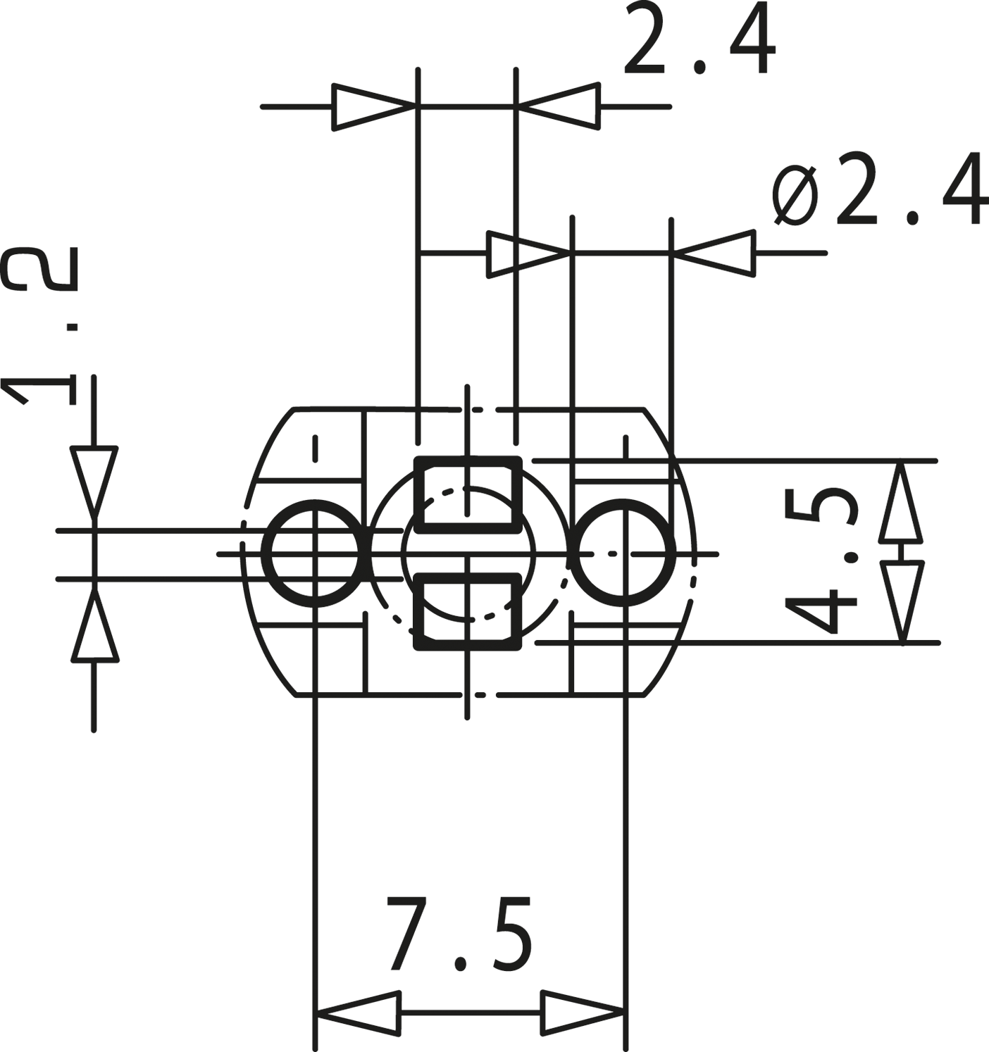 MEN 1216.1003 - Lichtleiter, SMD, 45 mm, ø 3mm, für 3mm LEDs