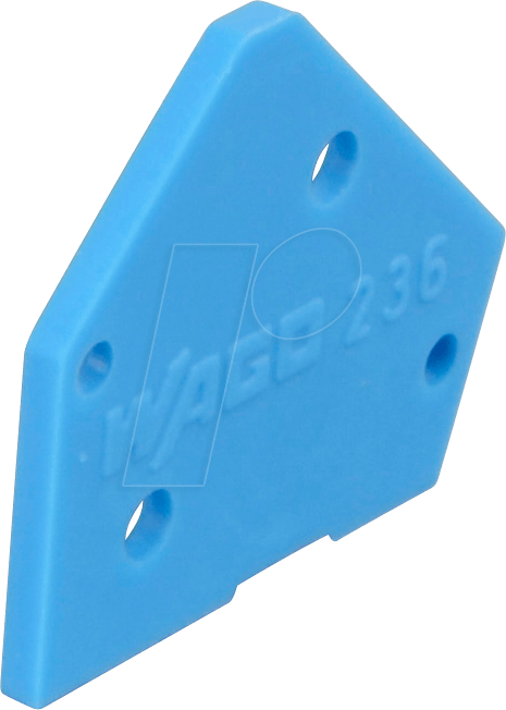 WAGO 236-400 - Abschlussplatte blau
