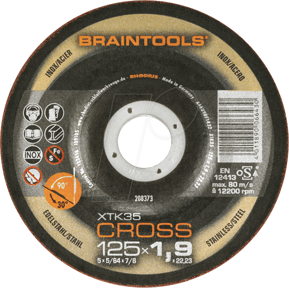 TS XTK35 125 - Trennscheibe, Edelstahl, 125 mm, 1,9 mm, XTK35, 22,23 mm