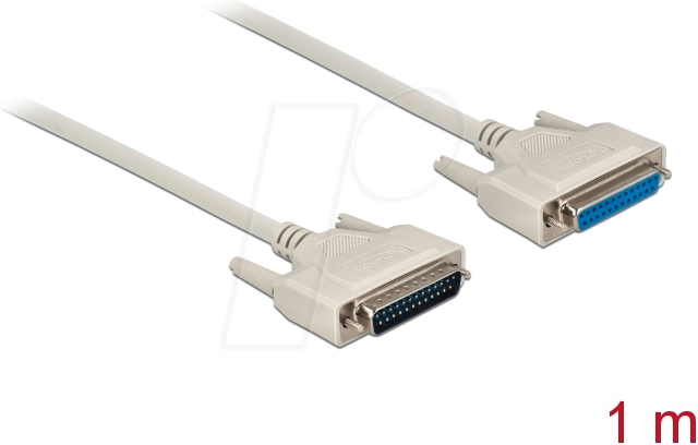 DELOCK 83205 - Kabel Seriell, D-Sub 25, Stecker/Buchse, 1 m