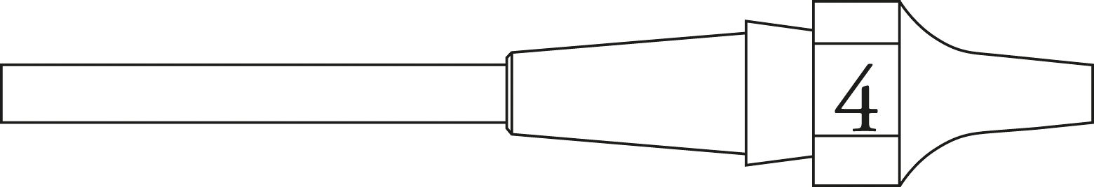 SPITZE XDS 5 - Entlötspitze XDS 5, 2,5 mm, rund, gerade