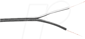 ZL 214SWW-25 - Zwillingslitze, 0,14 mm², 25 m, schwarz / weiß