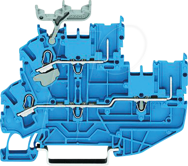 WAGO 2022-2234 - 1-Leiter/1-Pin-Doppelstock-Basisklemme, 2,5 mm², blau