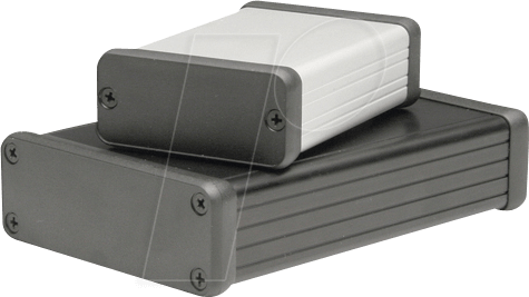 1455N1202BK - Profilgehäuse, 1455 N, 120 x 103 x 53 mm, schwarz eloxiert