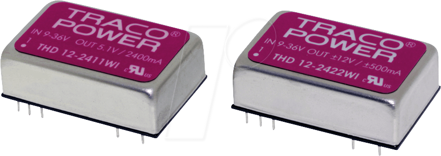 THD 12-2410WI - DC/DC-Wandler THD 12WI, 12 W, 3,3 V, 3500 mA, DIL-24