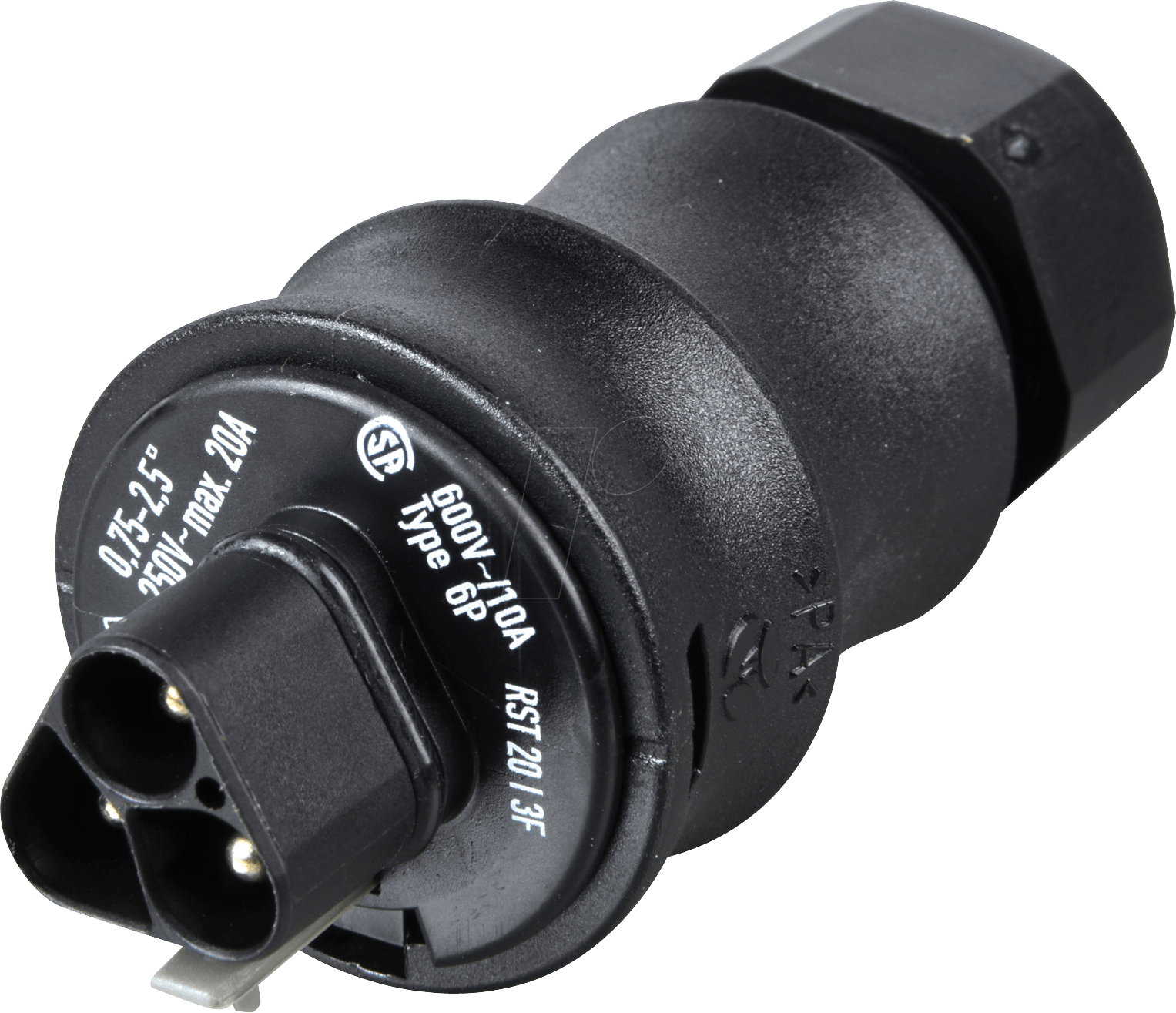 RST20I3 KS3 G - Steckerteil mit Kabelverschraubung 10-14mm, Federkraftanschluss