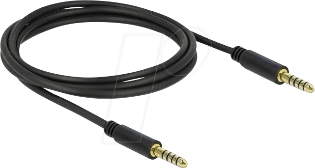 DELOCK 85792 - Klinkenkabel 4,4 mm 5 Pin Stecker zu Stecker 2 m schwarz