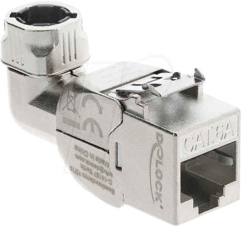DELOCK 90797 - Keystone Modul RJ45 Buchse zu LSA Cat.6a, 90°