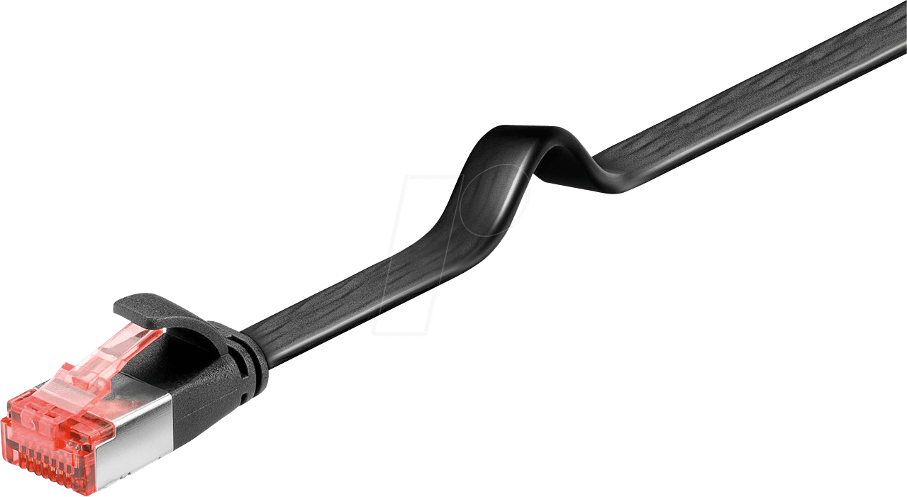 GOOBAY 94236 - Cat.6 Flach-Patchkabel, U/FTP, 7,5 m, schwarz